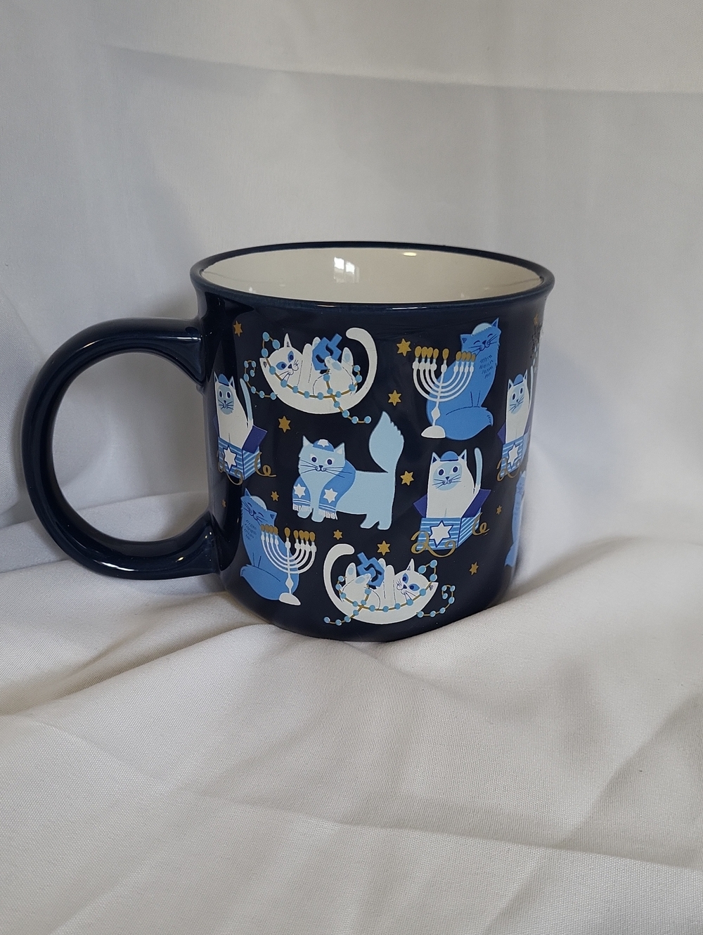 Hanukkah Jewish Kitty Cat Coffee / Soup Mug by ECCOLO